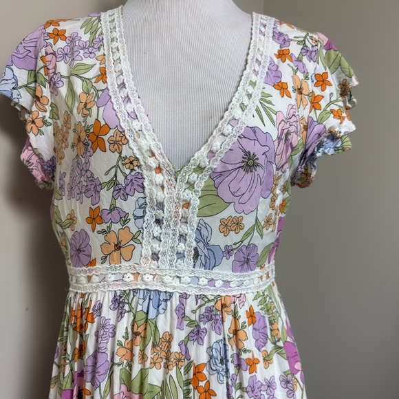 Baevely by Wellmade‎ Field Of Wildflowers Maxi Dress Sz M - Picture 5 of 16